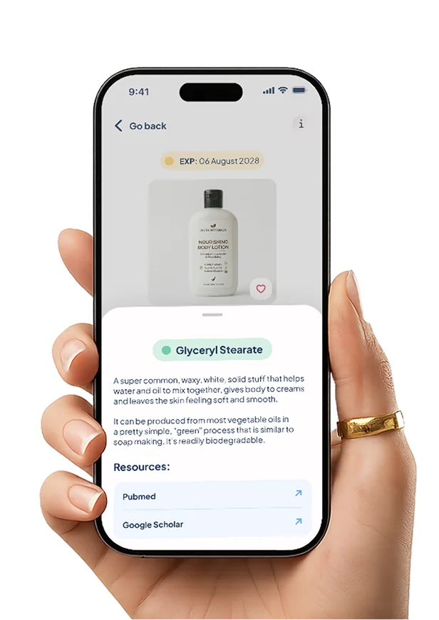 Memoli ingredient safety screen